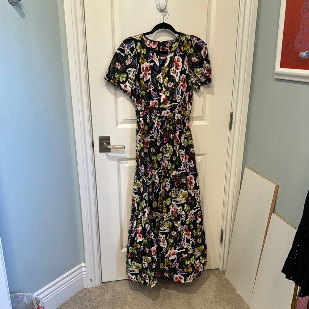 Anthropologie Floral Somerset Maxi Dress Size Small